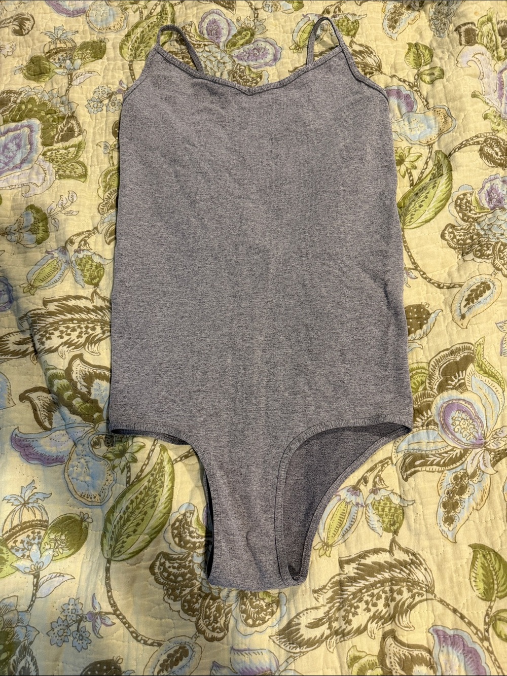 Intimately by Free People Women's Grey Strappy Cotton-Blend Bodysuit